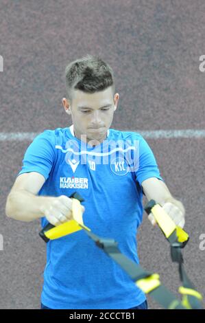 Zweiter Teiler Club karlsruher sc in Trainingscamp in österreich Vorbereitung Für die neue zweite Liga Saison Stockfoto