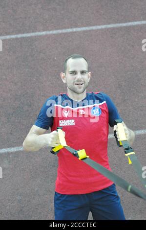 Zweiter Teiler Club karlsruher sc in Trainingscamp in österreich Vorbereitung Für die neue zweite Liga Saison Stockfoto