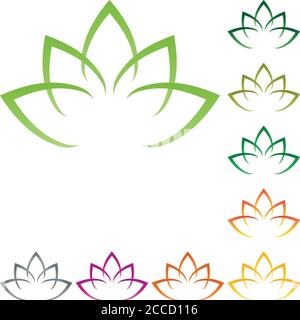 Blätter, Pflanze, Wellness, Naturheilkunde, Gärtner, Logo Stock Vektor