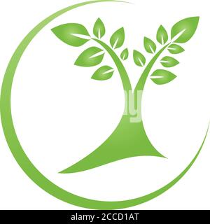 Blätter, Pflanze, Wellness, Naturheilkunde, Gärtner, Logo Stock Vektor