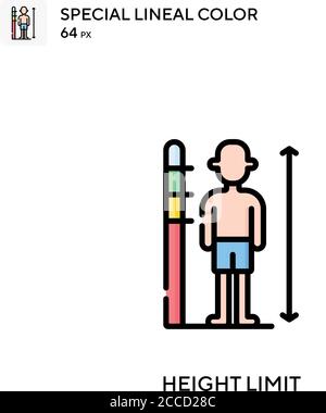 Höhensymbol für spezielle Linienfarben. Illustration Symbol Design Vorlage für Web mobile UI-Element. Perfekte Farbe modernes Piktogramm auf editierbaren stro Stock Vektor