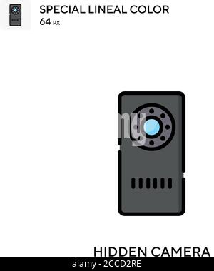 Versteckte Kamera spezielles lineales Farbsymbol. Illustration Symbol Design Vorlage für Web mobile UI-Element. Perfekte Farbe modernes Piktogramm auf bearbeitbare str Stock Vektor