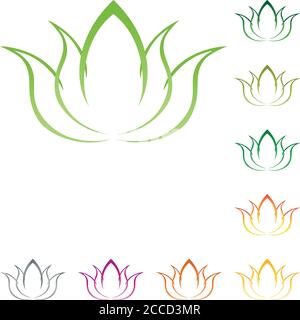 Blätter, Pflanze, Wellness, Naturheilkunde, Gärtner, Logo Stock Vektor