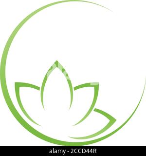 Blätter, Pflanze, Wellness, Naturheilkunde, Gärtner, Logo Stock Vektor