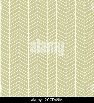 Nahtloses Muster mit handgezeichneter Chevron-Linienraster, Vektorgrafik Stock Vektor