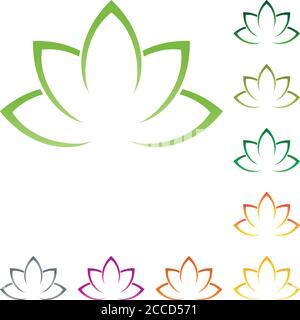 Blätter, Pflanze, Wellness, Naturheilkunde, Gärtner, Logo Stock Vektor