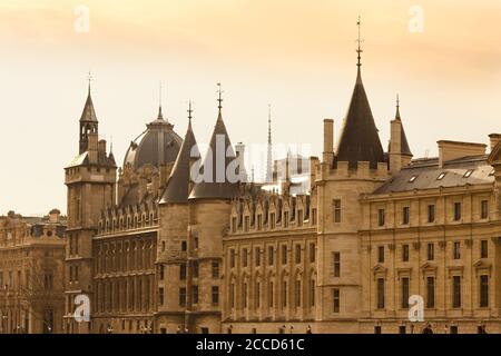 Paris, Frankreich - die Conciergerie im Palais de Justice auf der Ile de la Cite Stockfoto