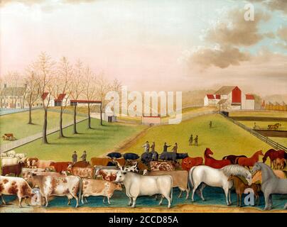 Die Cornell Farm, Edward Hicks, 1848, Nationalgalerie, Washington DC, USA, Nordamerika Stockfoto