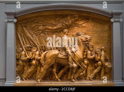 Shaw Memorial, Augustus Saint-Gaudens, 1900, Nationalgalerie, Washington DC, USA, Nordamerika Stockfoto