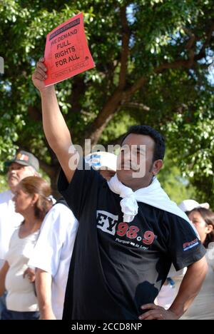 Austin, Texas, USA, 10. April 2007: Kundgebung für Immigrantenrechte. ©Marjorie Cotera/Daemmrich Fotos Stockfoto