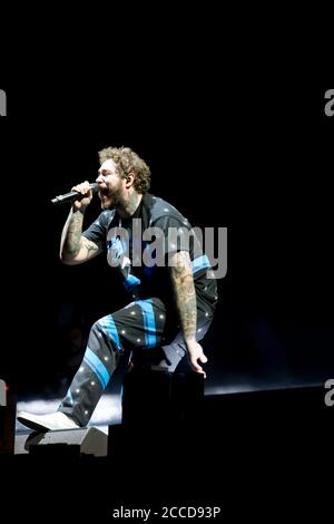 24.8.2019 Richfield Avenue Reading Berkshire UK Post Malone Schlagzeilen und Tritt auf der Hauptbühne am zweiten Tag beim Lesen auf festival Stockfoto