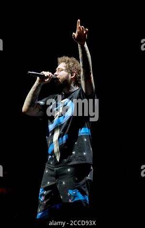 24.8.2019 Richfield Avenue Reading Berkshire UK Post Malone Schlagzeilen und Tritt auf der Hauptbühne am zweiten Tag beim Lesen auf festival Stockfoto