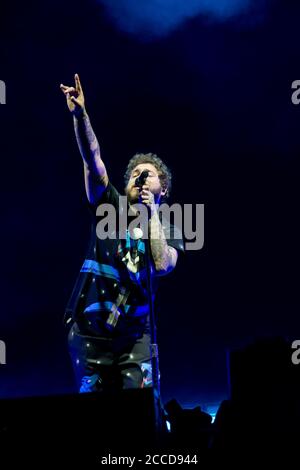 24.8.2019 Richfield Avenue Reading Berkshire UK Post Malone Schlagzeilen und Tritt auf der Hauptbühne am zweiten Tag beim Lesen auf festival Stockfoto