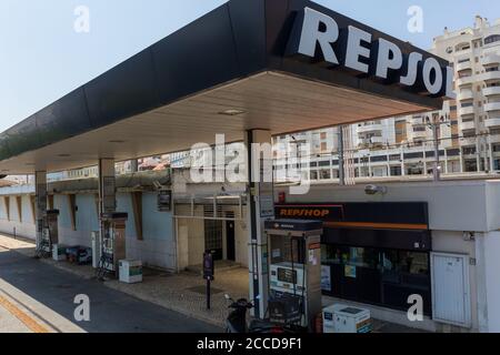 Repsol Tankstelle, Lissabon Stockfoto