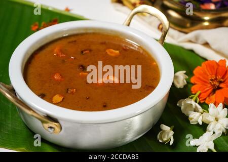 Kerala Parippu Pradhaman / Moond dal Kheer / Mung dhal Payasam Stockfoto