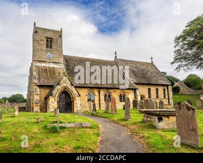 Kirche St. Oswald ein denkmalgeschütztes Gebäude an Farnham in der Nähe von Knaresborough North Yorkshire England Stockfoto