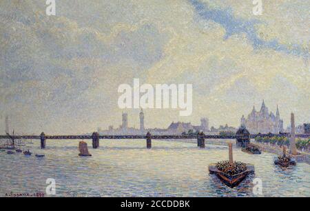 Charing Cross Bridge, London, Camille Pissarro, 1890, Nationalgalerie, Washington DC, USA, Nordamerika Stockfoto