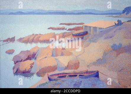 Küste in der Nähe von Antibes, Henri-Edmond Cross, 1891, National Gallery of Art, Washington DC, USA, Nordamerika Stockfoto