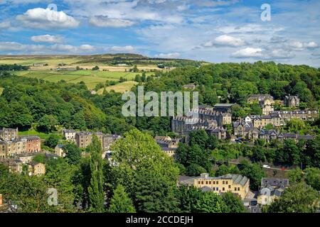 UK, West Yorkshire, Hebden Bridge Blick von der Buttress Stockfoto