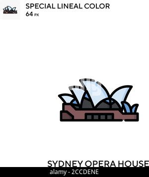 Sydney Opera House Besondere lineare Farbe Symbol. Illustration Symbol Design Vorlage für Web mobile UI-Element. Perfekte Farbe modernes Piktogramm auf editabl Stock Vektor