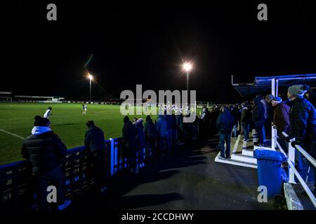 25/02/2020 Wealdstone vs Chelmsford City 0-1. Grosvenor Vale Stadium. National League South. Tom Knowles erzielte das Siegtor für Chelmsford City. Stockfoto