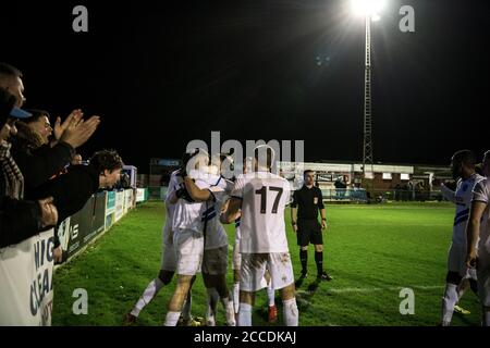 25/02/2020 Wealdstone vs Chelmsford City 0-1. Grosvenor Vale Stadium. National League South. Tom Knowles erzielte das Siegtor für Chelmsford City. Stockfoto