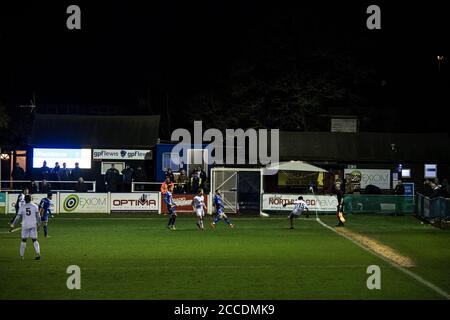 25/02/2020 Wealdstone vs Chelmsford City 0-1. Grosvenor Vale Stadium. National League South. Tom Knowles erzielte das Siegtor für Chelmsford City. Stockfoto