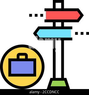 Vektorgrafik für Farbsymbole der Geschäftsrichtung Stock Vektor
