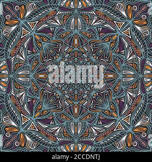 Bunte ornamental floral ethnischen Mandala, Vektor-Illustration Stock Vektor
