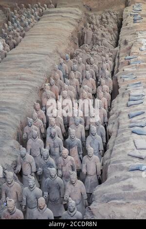 Foto der Terrakotta Armee Statuen in Xian China Stockfoto