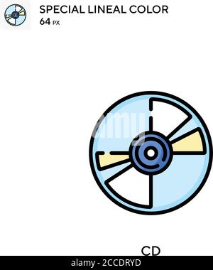 CD-spezielles lineales Farbsymbol. Illustration Symbol Design Vorlage für Web mobile UI-Element. Perfekte Farbe modernes Piktogramm auf editierbare Kontur. Stock Vektor