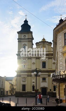 Iwano-Frankiwsk, Kathedrale der Heiligen Auferstehung im Gebiet Iwano-Frankiwsk, Ukraine Stockfoto