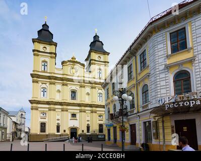 Iwano-Frankiwsk, Kathedrale der Heiligen Auferstehung im Gebiet Iwano-Frankiwsk, Ukraine Stockfoto