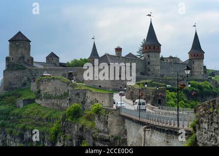 Kamianez-Podilskyi (Kamyanez-Podilsky, Kamynets), Burg in der Oblast Chmelnyzkyj, Ukraine Stockfoto