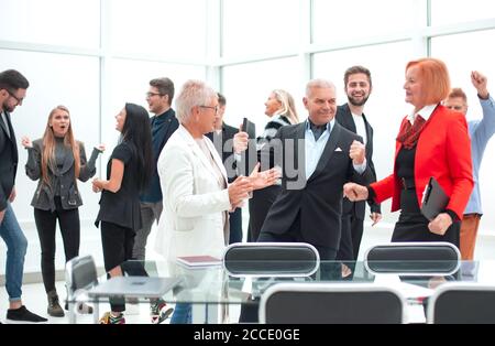 Erfolgreiches Geschäftsteam. Gruppe von Geschäftsleuten Stockfoto