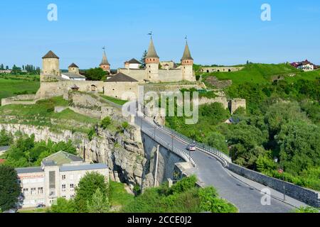 Kamianez-Podilskyi (Kamyanez-Podilsky, Kamynets), Burg in der Oblast Chmelnyzkyj, Ukraine Stockfoto