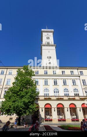 Lviv (Lwiw, Lemberg), Rathaus in der Oblast Lwiw, Ukraine Stockfoto