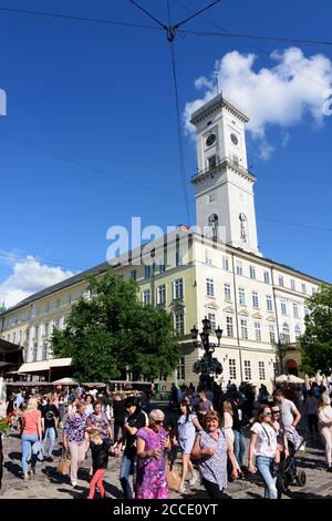 Lviv (Lwiw, Lemberg), Rathaus in der Oblast Lwiw, Ukraine Stockfoto