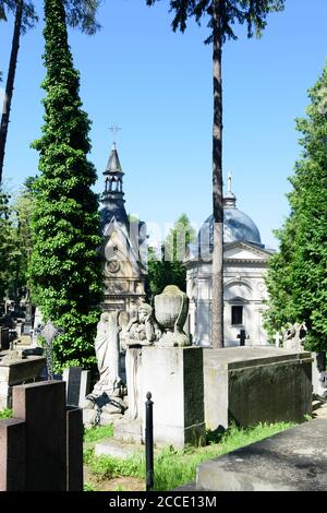 Lwiw (Lwiw, Lemberg), Lytschakiv Friedhof, Grab in Lwiw Oblast, Ukraine Stockfoto