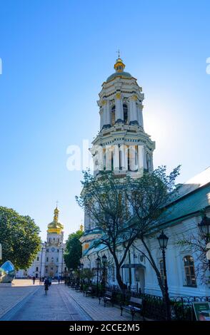 Kiew (Kiew), große Lavra Belltower, in Pechersk Lavra (Kloster der Höhlen), historische orthodoxe christliche Kloster in Kiew, Ukraine Stockfoto