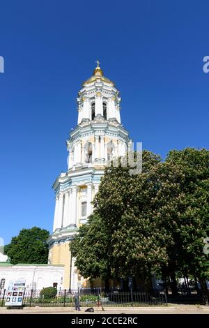 Kiew (Kiew), große Lavra Belltower, in Pechersk Lavra (Kloster der Höhlen), historische orthodoxe christliche Kloster in Kiew, Ukraine Stockfoto