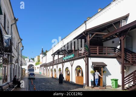 Kiew (Kiew), Pilgerstätte in Pechersk Lavra (Höhlenkloster), historisches orthodoxes christliches Kloster in Kiew, Ukraine Stockfoto