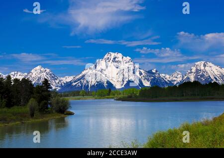 Oxbow Bend am Snake River im Grand Teton National parken Stockfoto