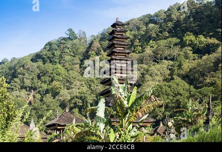 Pura Ulun Danau Bulian, Buyan Lake, Bali Stockfoto