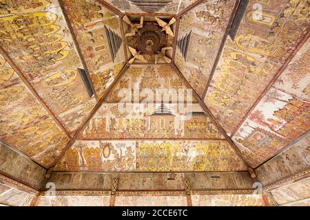 Wayang Malerei, Kerta Gosah (Gerichtshalle), Semarapura (Klungkung), Bali Stockfoto