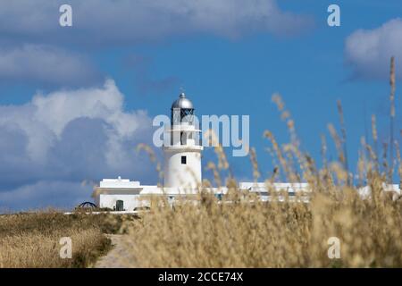 Leuchtturm am Cap de Cavalleria, Menorca Stockfoto