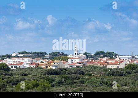 Blcik in San Luis, Menorca Stockfoto