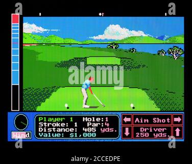 Jack Nicklaus 'Greatest 18 holes of Major Championship Golf - PC Engine Videogame – nur zur redaktionellen Verwendung Stockfoto