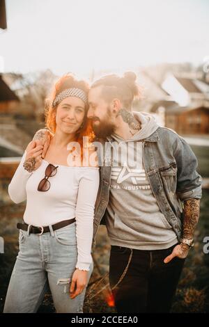 Junge Hipster Paar in der Liebe Stockfoto