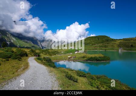 Wunderbarer Ort für einen Urlaub in den Schweizer Alpen Stockfoto